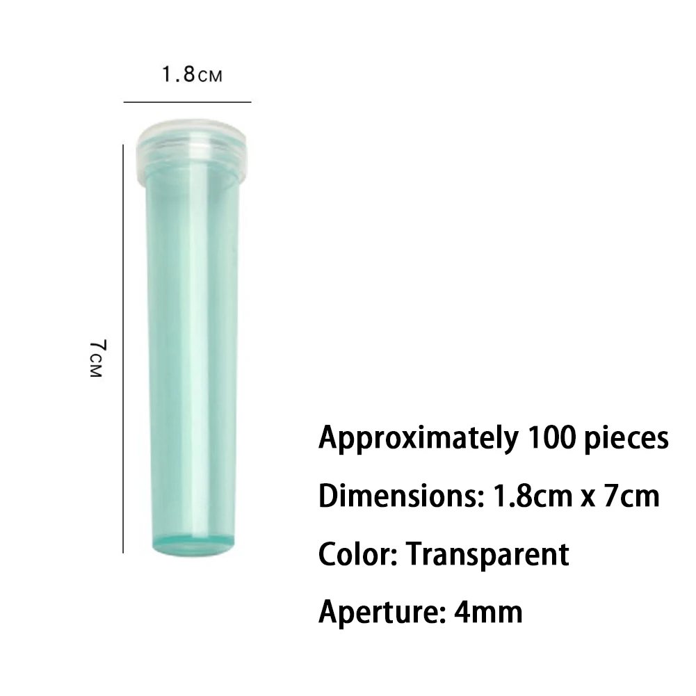 Plastic water tubes for flowers 1.8 x 4 cm and 1.8 x 7 cm size set of 100 or 200 pieces with spill proof cap for arrangements