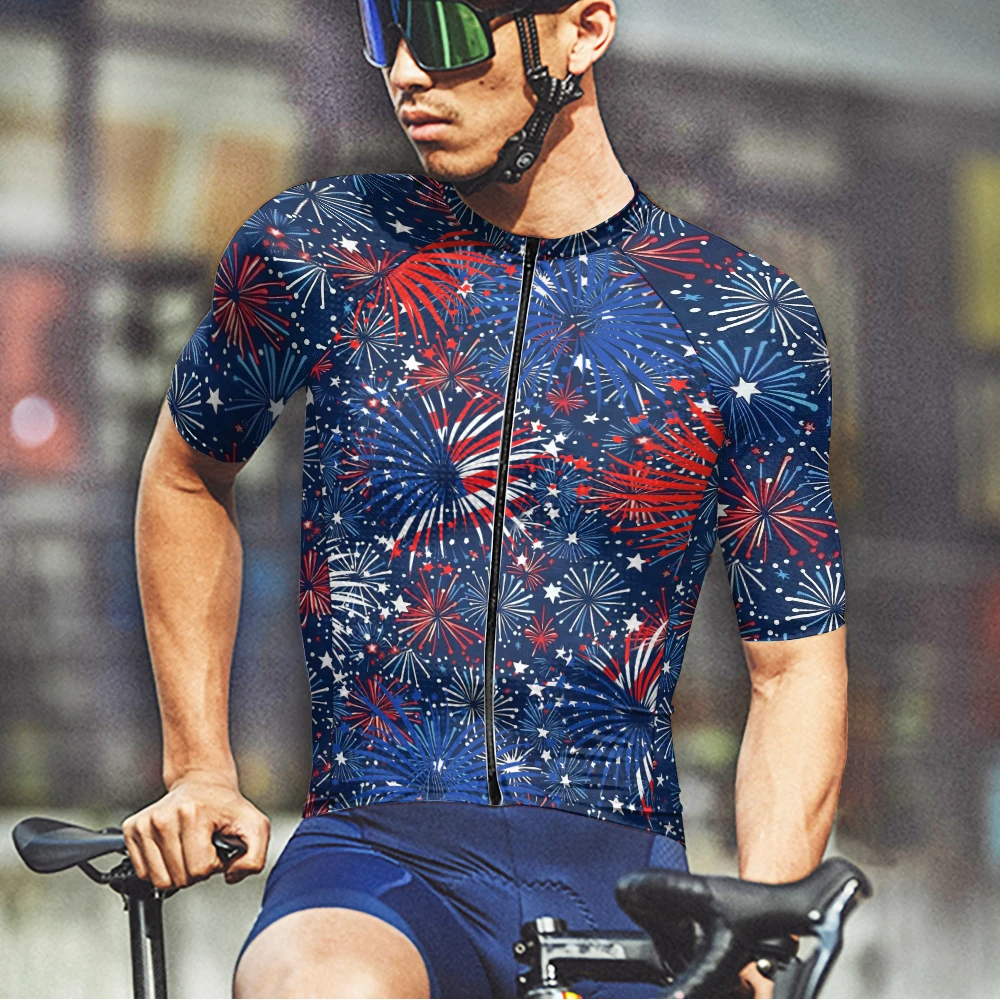 

Мужская Летняя велосипедная Джерси из полиэстера, велосипедная одежда, велосипедная одежда с коротким рукавом, быстросохнущая одежда для велоспорта