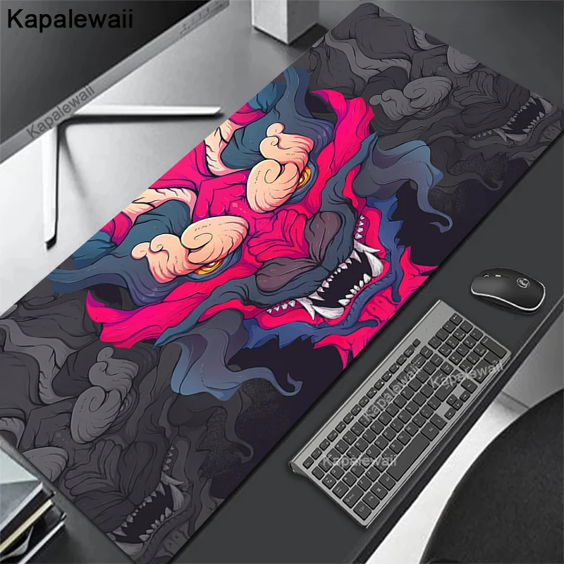 

Dragon Desk Mat Gamer Mousepads Oni Art Mouse Pad Office Desk Pads Large Mousepad Non-slip Mouse Mats For Computer Mouse Mats