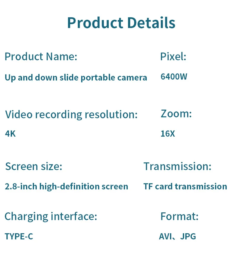 Câmara digital lenovo m15 64mp 4k com ecrã e flash para viagem_voghion.com