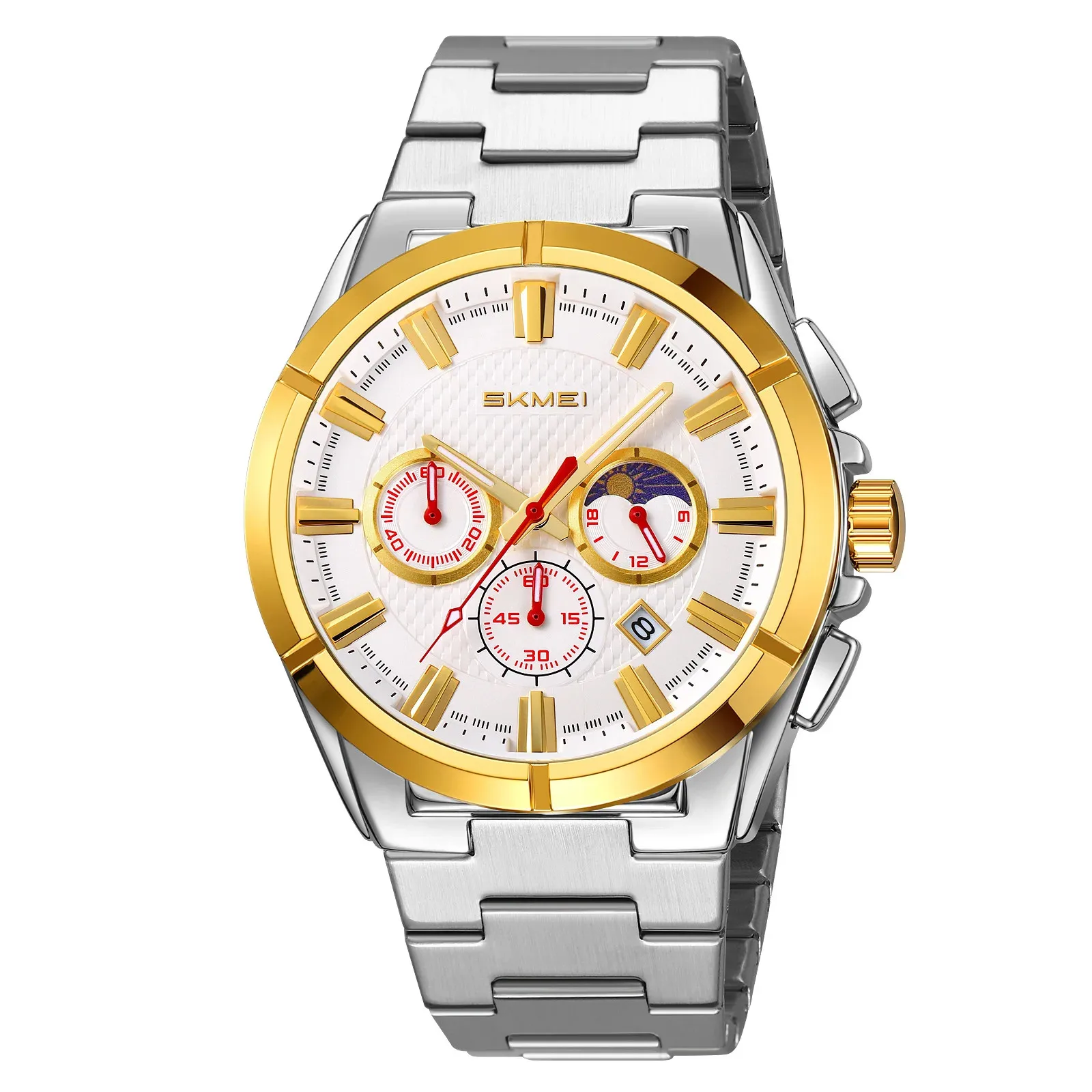 ساعة يد كوارتز SKMEI 9355 Time StainlSteel للرجال مقاومة للماء