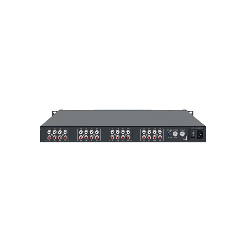 KUNUOMAGIC CATV Analog Modulator 16 in 1 HD CVBS to RF Modulator with 45-860MHz Output in NTSC/PAL (Metal)