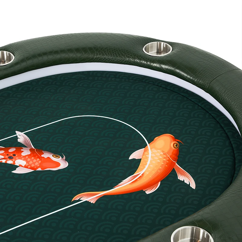 

Специальный стол Game Continental Texas Hold'em Темно-зеленый Koi USB-зарядка со светодиодной подсветкой Индивидуальный стол Depu