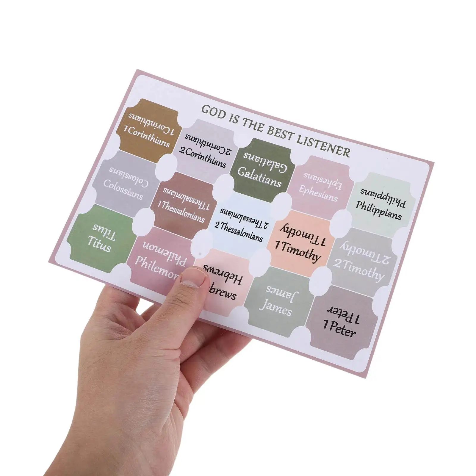 

150Pcs Bible Index Tabs Writable Self-Adhesive Sturdy Laminated Scripture Page Markers for Study Reading Note Taking Supplies