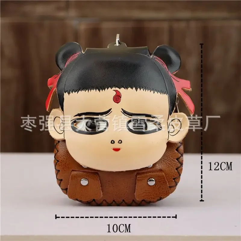 Nezha Coin Purse Originality Cartoon Automobile Room Key Case Children Cowhide Delicate Fashion Single Shoulder Crossbody Bag