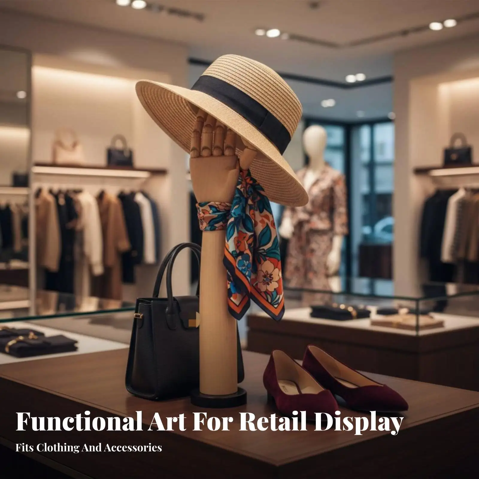 retail-display-stand-for-accessories-with-shoe-riser-and-hat-holder