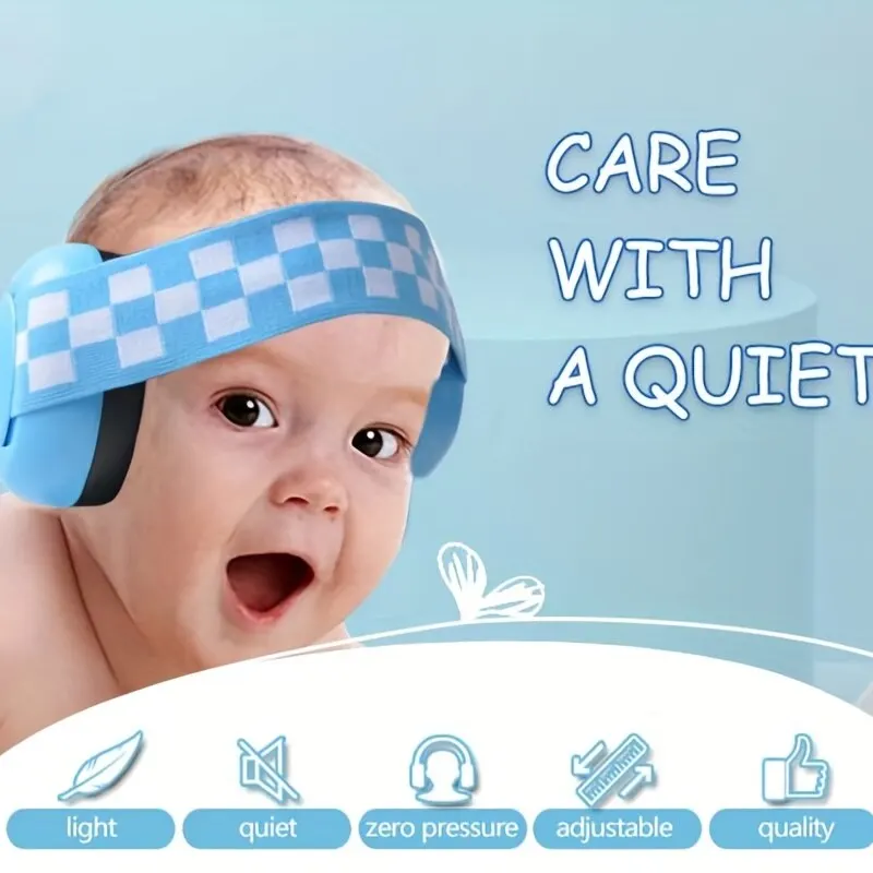 1 PC Baby Anti-Noise Earmuffs Elastic Strap Hearing Protection Safety Ear Muffs Kids Noise Cancelling Headphones Sleeping Child