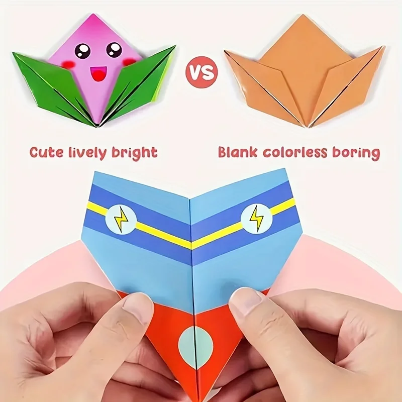 クリエイティブな折り紙用色紙 - 教育活動、形作りの創造性と集中力向上キット |   完璧な贈り物