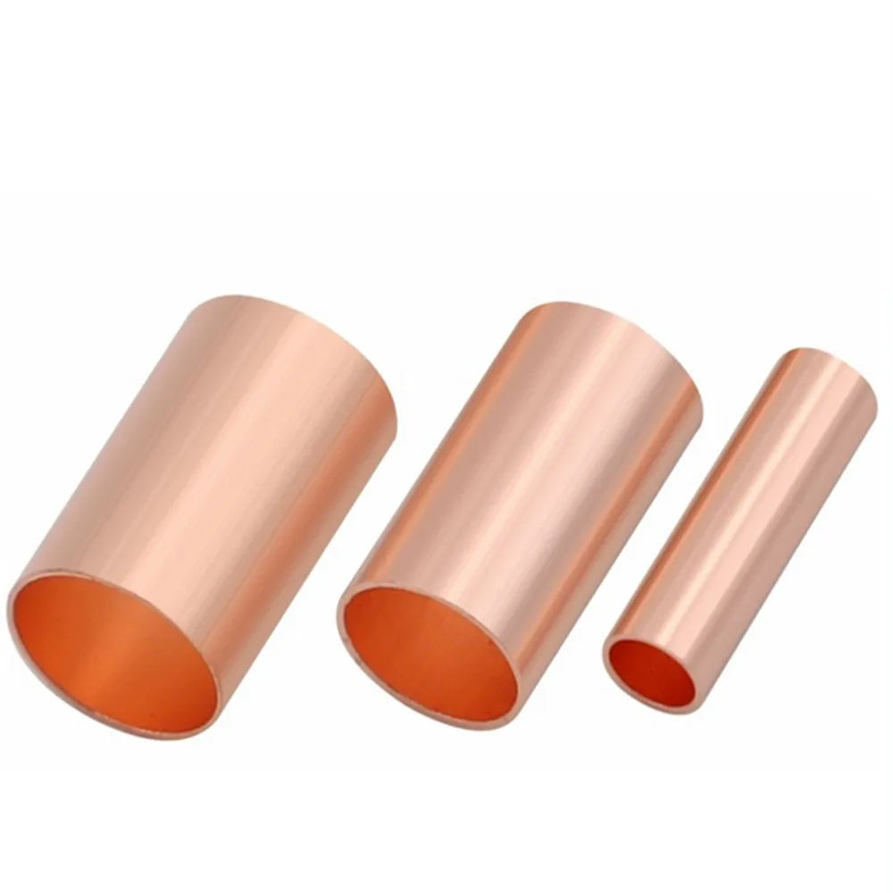 100PCS GT Copper Connecting Pipe Wire Joint Small Copper Tube Small Copper Tube Copper Connection Tube Wire Connector