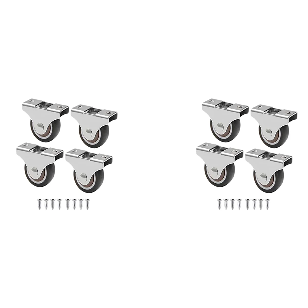 2025 Trend 8 Pcs Mini Casters Furniture Casters Small 25Mm Fixed Casters Directional Movable Casters Movable Casters For Furnitu