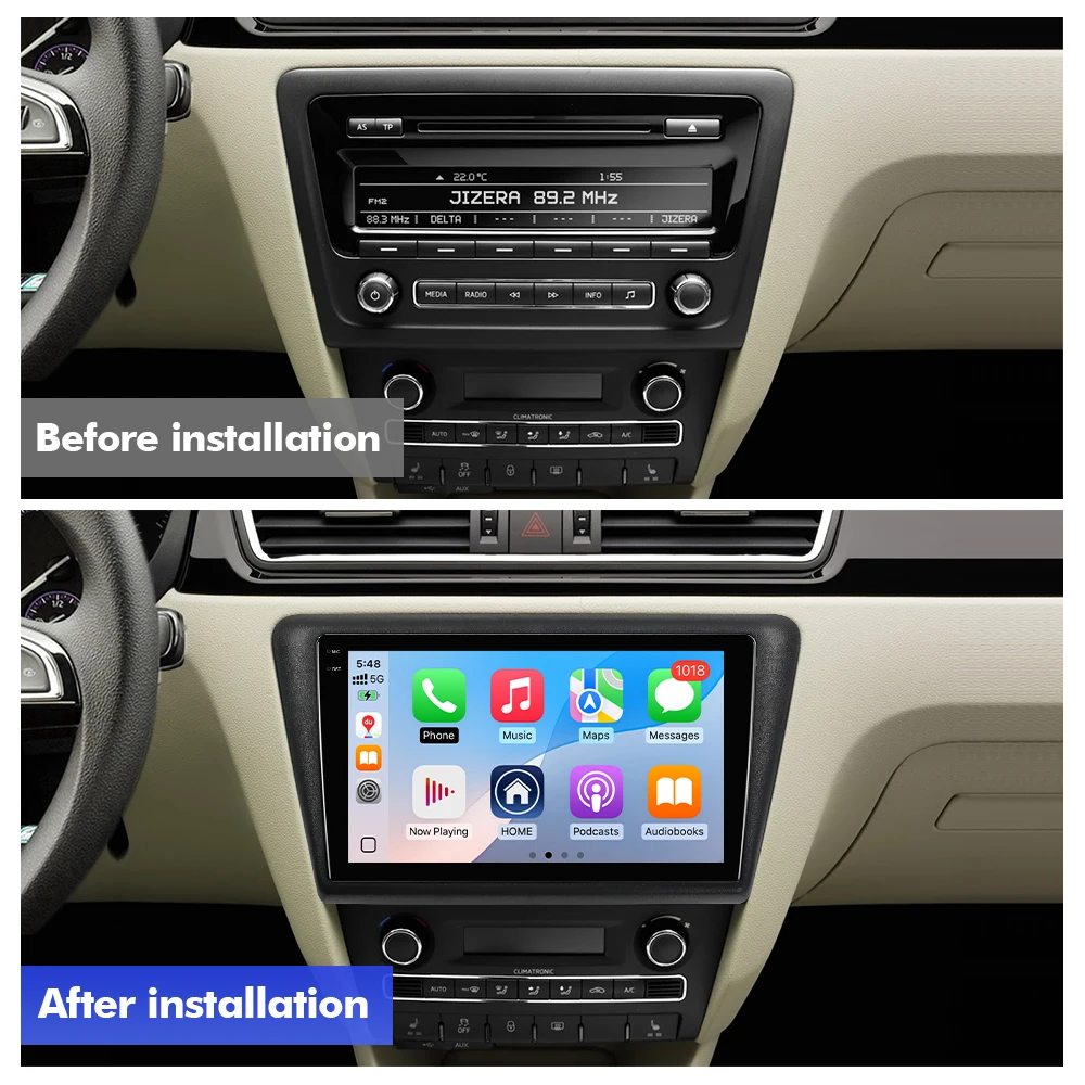 

Qualcomm Android 13 car radio Skoda Rapid 2013+Stereo Multimedia Video Player GPS CarPlay android auto 4G+wifi Fascia Decoration