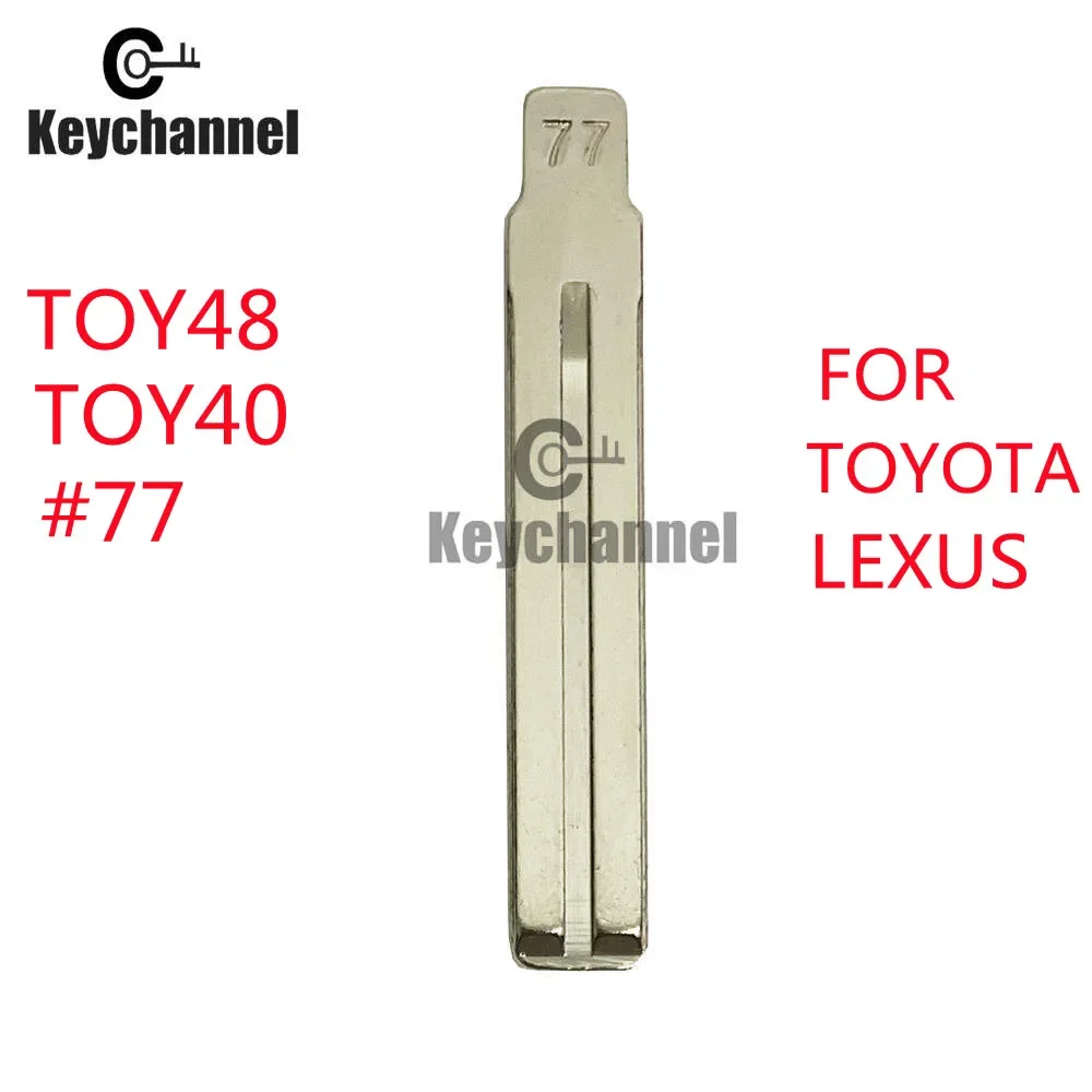 10pcs Car Flip Key Blade Lishi TOY48 TOY40 KD Key Blank 77# for Toyota Camry Corolla Auris Lexus ES GS for KEYDIY Xhorse Remote