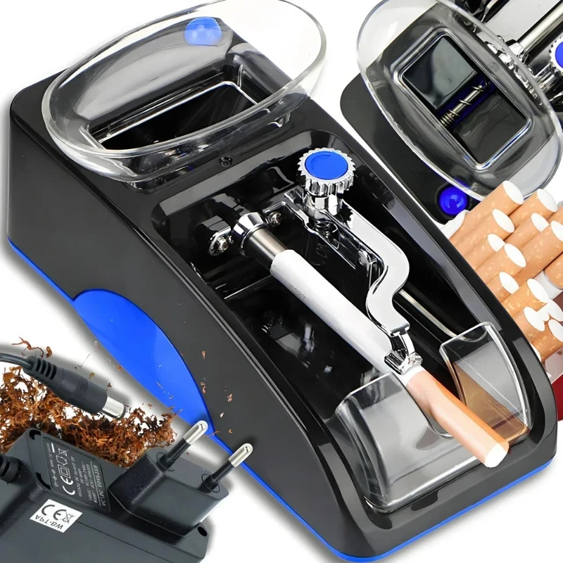 New Mini Cigarette Roller Cigarette Injector Electric Automatic DIY American Plug Smoking Tool Plastic Smoking Accessories