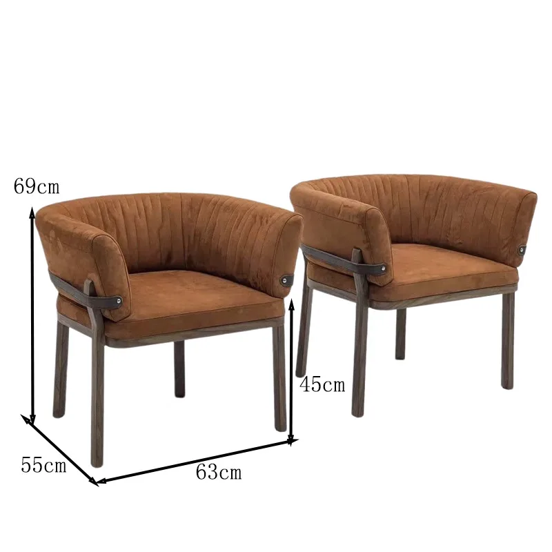 Mid-Century Designer Solid Wood Dining Chair Creative Backrest for Home Vintage Leisure Bed Breakfast Coffee Shop Art Chair Use