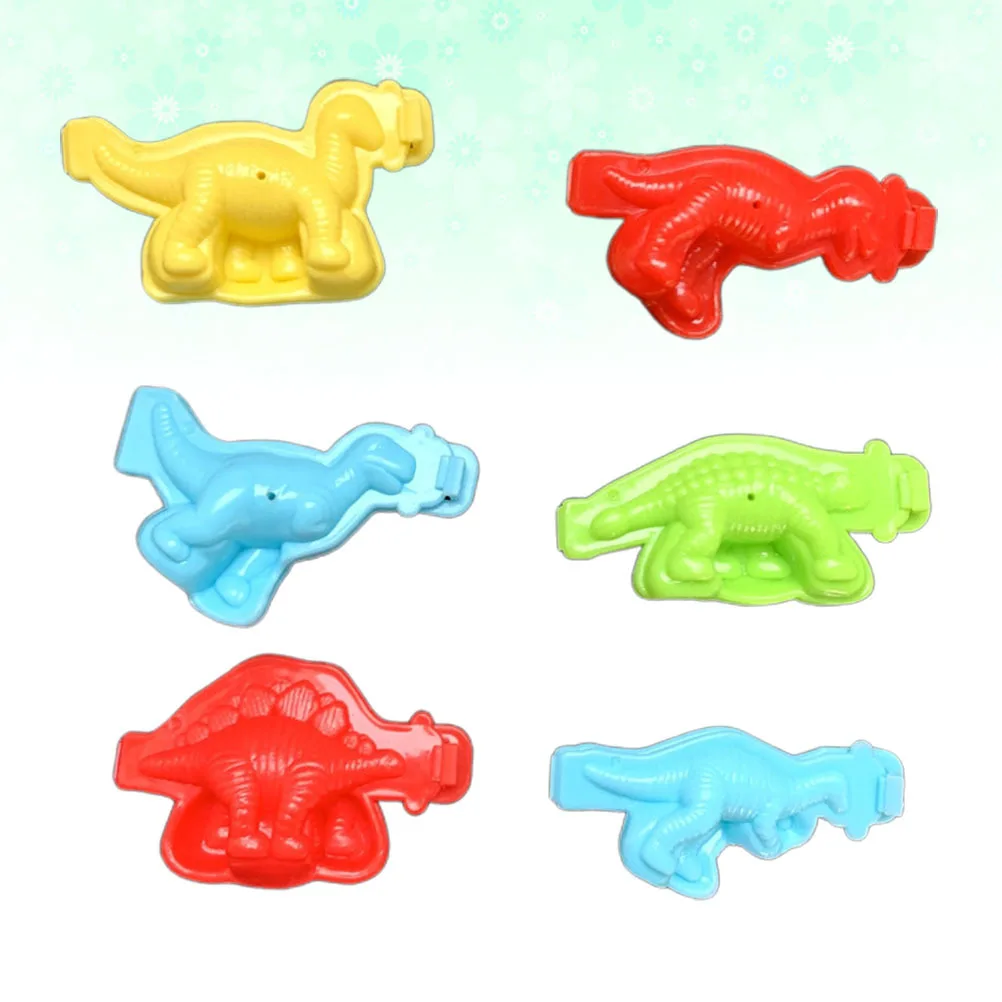 12Pcs Dinosaur Shaped Plasticine Mold Set for Kids Fine Craftsmanship Bright Colors Easy Grip Sand Play Kit Outdoor Garden Fun