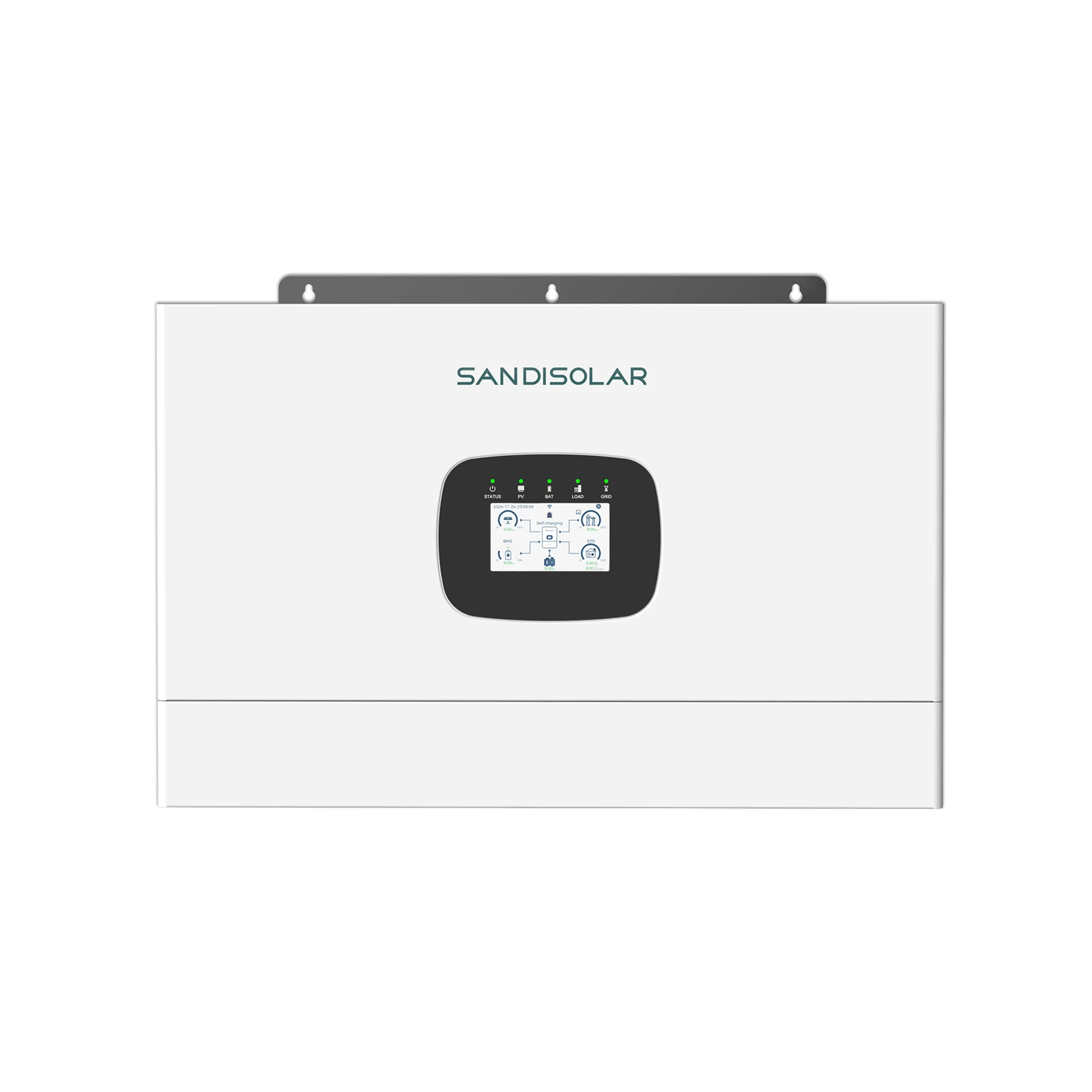 SANDISOLAR 12KW 48V Hybrid-Wechselrichter 18000W Max. PV-Eingang 250A/280A Lade-/Entladefunktion Parallel 9 Einheiten Eingebautes WLAN
