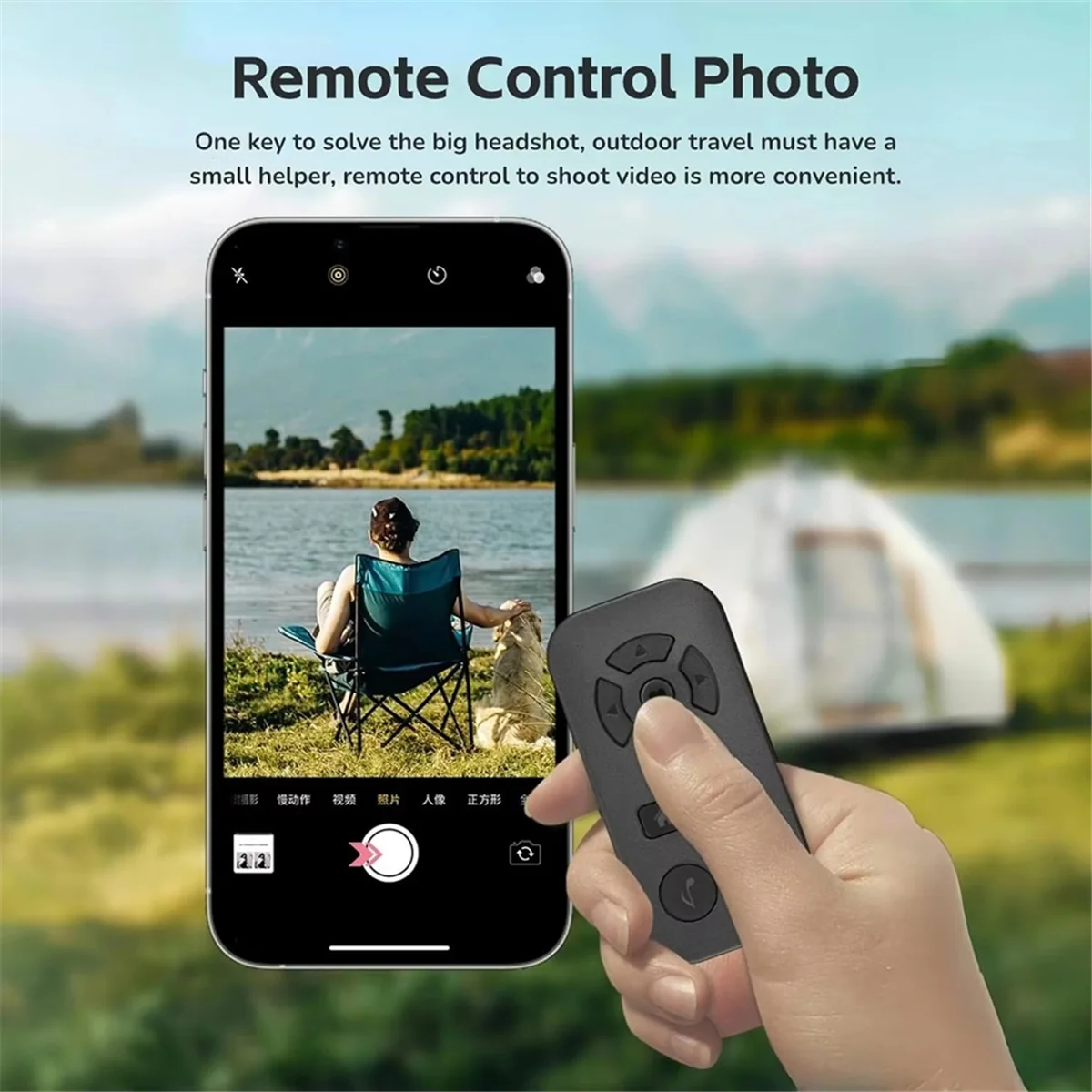 Remote Cerdas Bluetooth Hitam, Remote Control Universal dan Tongkat Selfie -Y18A