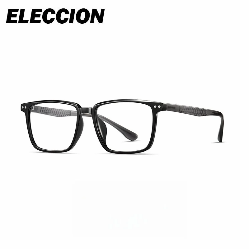 ELECCION Simple Design Eyeglasses Men TR90 Spring Hinge Glasses Frame for Reading Myopia Prescription Lenses Female Gafas