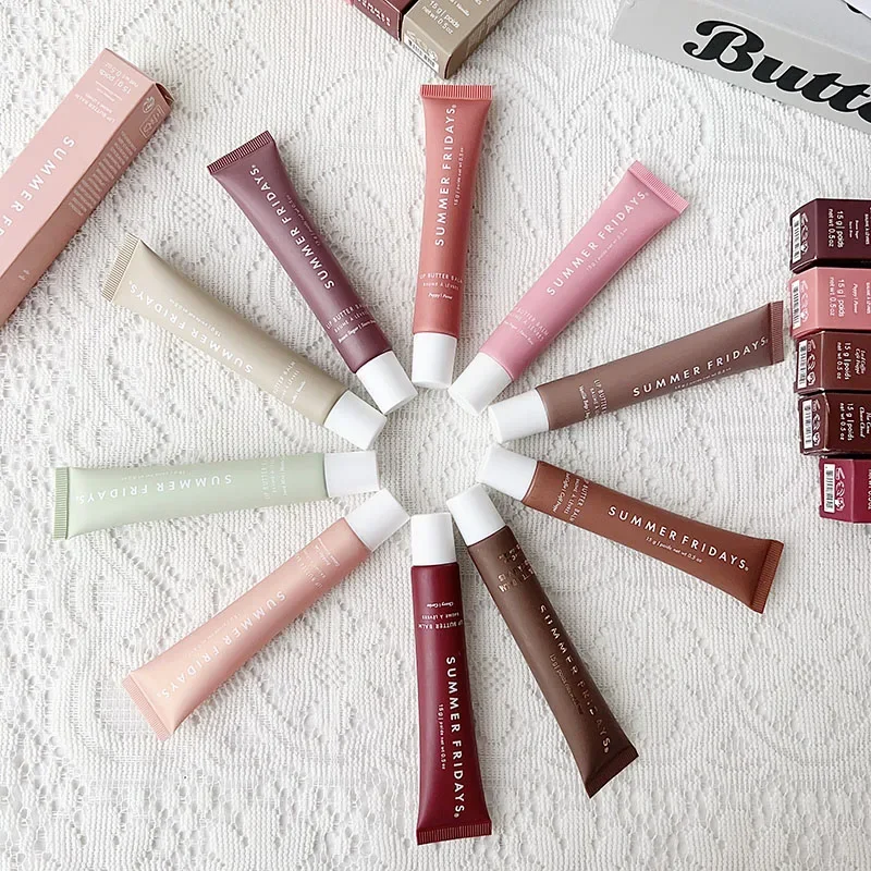 Summer Fridays Eiskaffee Lippenbalsam Mini-Lipgloss-Set, neues feuchtigkeitsspendendes, transparentes, glattes, weiches Schlauchspiegel-Lippenstift-Lippen-Make-up