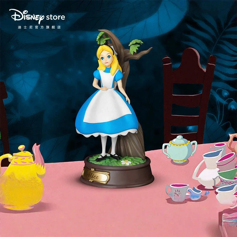 

Disney Official Alice In Wonderland Alice And Cheshire Cat Collectible Figurine Desktop Decoration For Cartoon Fans Collectors