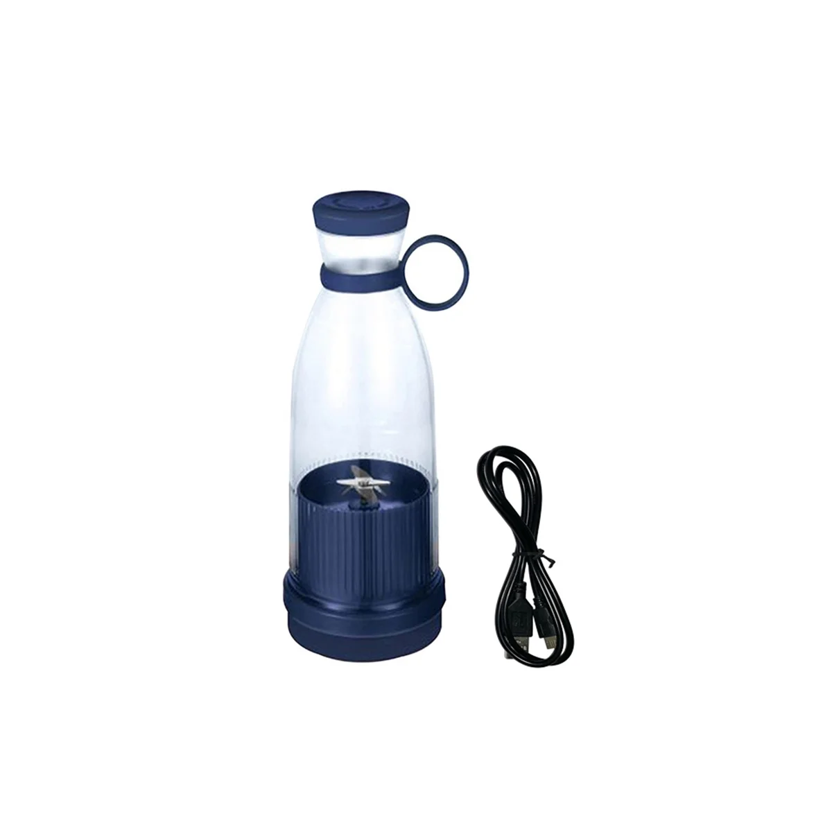 Rechargeable Mixers Fresh Fruit Juicers USB Portable Juice Bottle Mini Fast Electric Blender Smoothie Ice Maker Blue