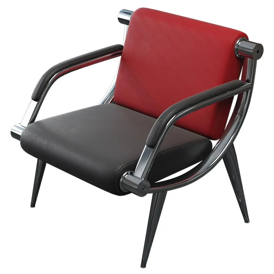 肘掛け付き待合室椅子 PUレザー オフィス家具、オフィス来客用座席 ロビー会議受付椅子 空港用