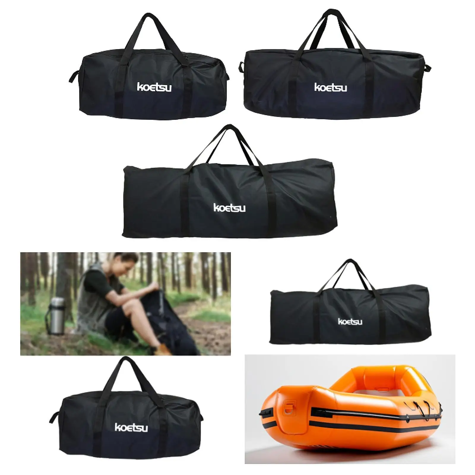 

Charge Boat Storage Bag Inflatable Fishing Boat Bag Rafting Carrying Organizer