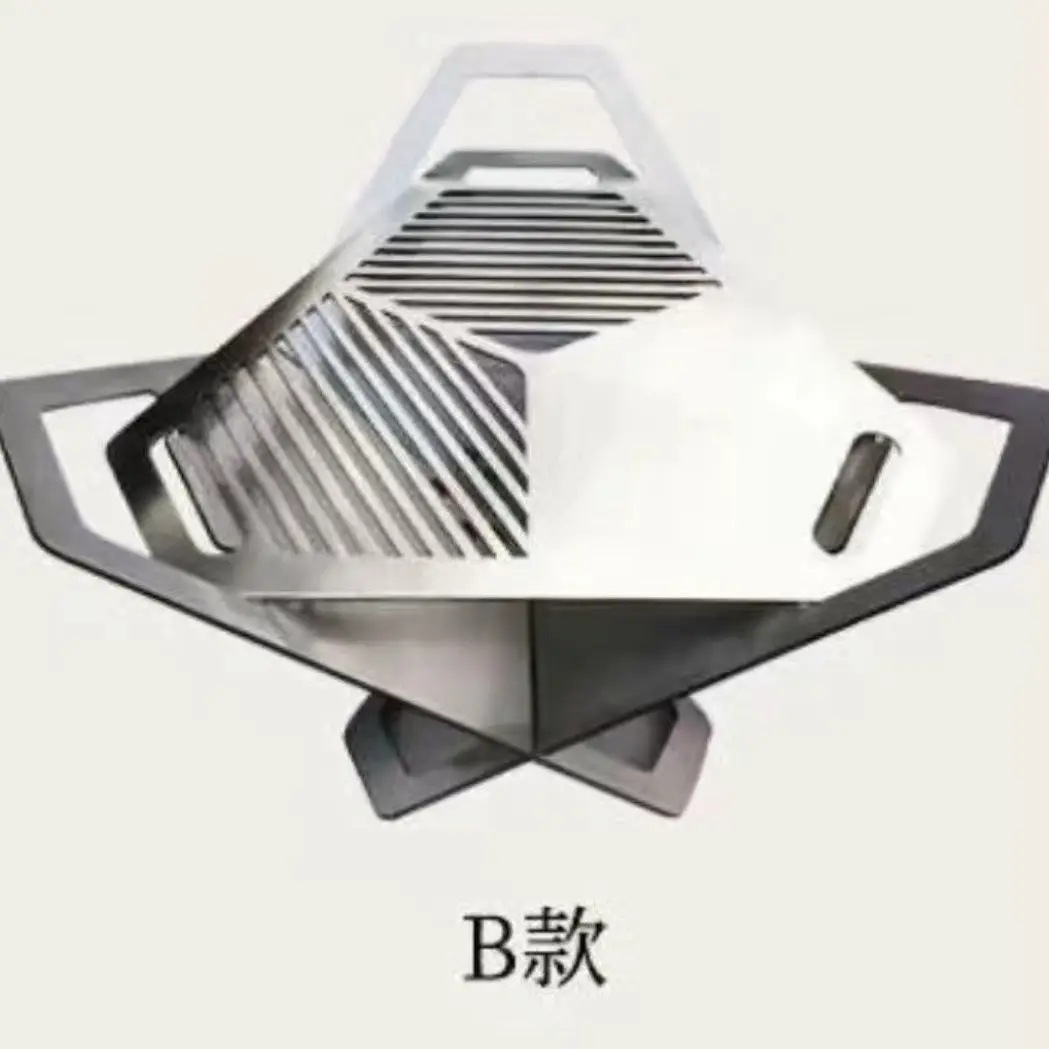 Stainless Steel Portable Foldable Mini BBQ Grill for Outdoor Camping Picnics Travel Backpacking Lightweight Compact Barbecue