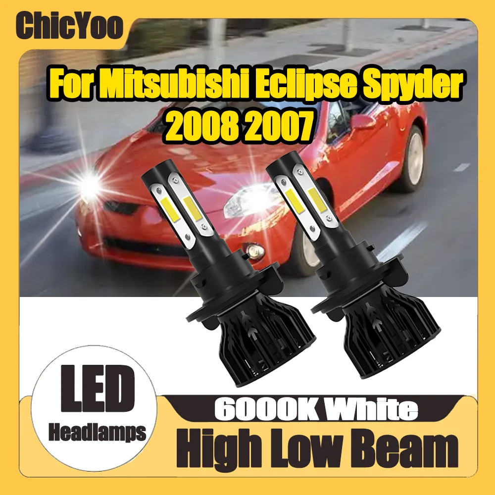 

120W High Power 6000K H13 High Low Beam Headlamps LED Headlight Bulbs Auto Turbo Lamps For Mitsubishi Eclipse Spyder 2008 2007