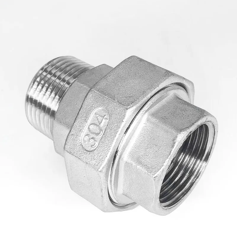 1/4 3/8 1/2 3/4 1 1-1/4 1-1/2 BSP Female To Male Thread 304 Stainless Steel Union Pipe Fitting Connector Adapter Coupler