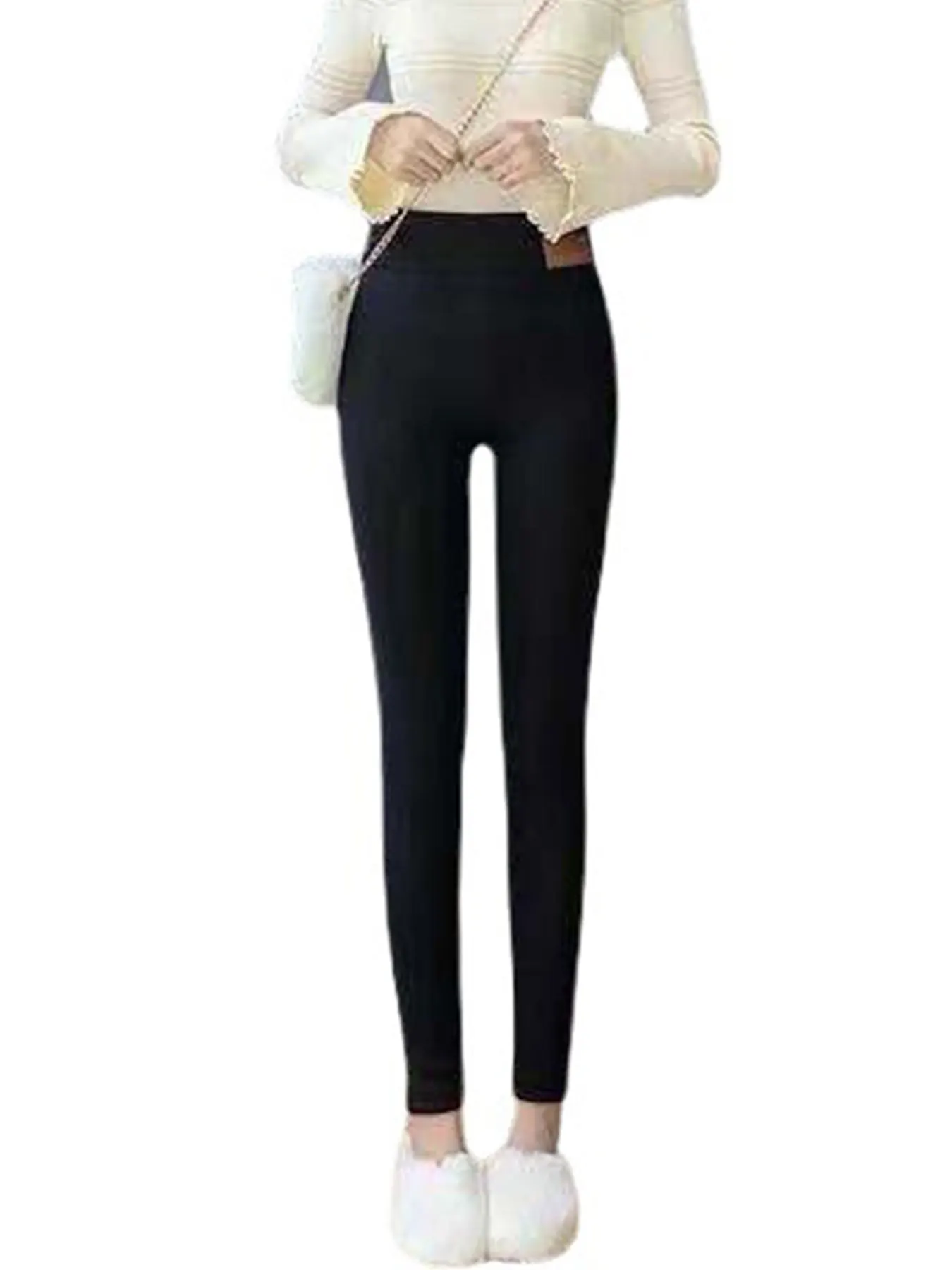 Fleece thickened cashmere leggings women\'s autumn and winter high-waisted tights thermal pants