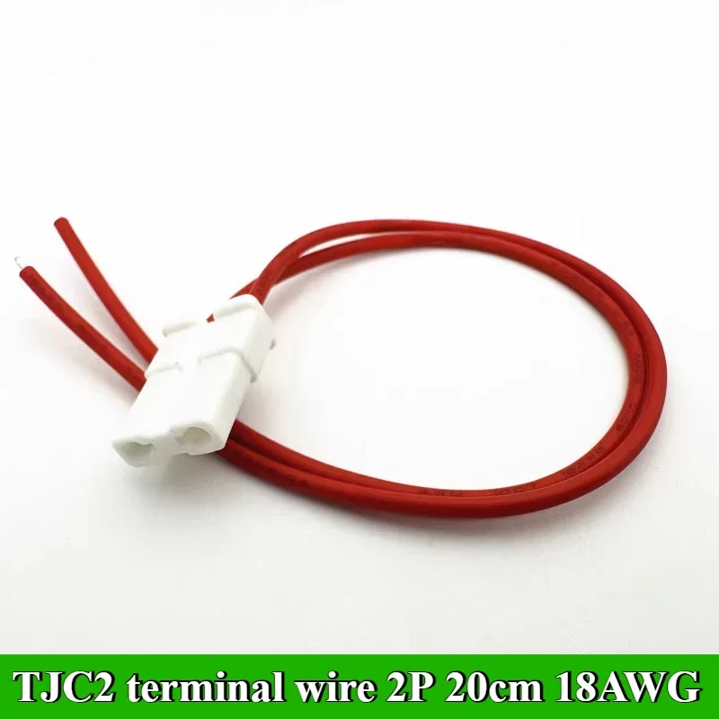 10/30/50Pcs/lot TJC2 Single Head Pitch 7.5-5mm 1P/2P/3P/4P/5P/6P Terminal Wire Length 20CM 18AWG Electronic Wire Connector