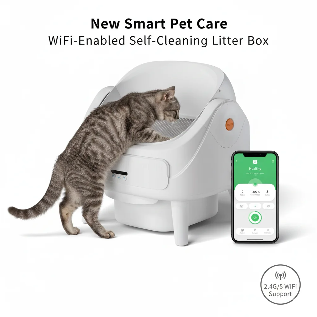 Wholesale Custom OEM ODM Automatic One Key Cat Toilet With App Remote Control Litter Box 65L Capacity Open Design