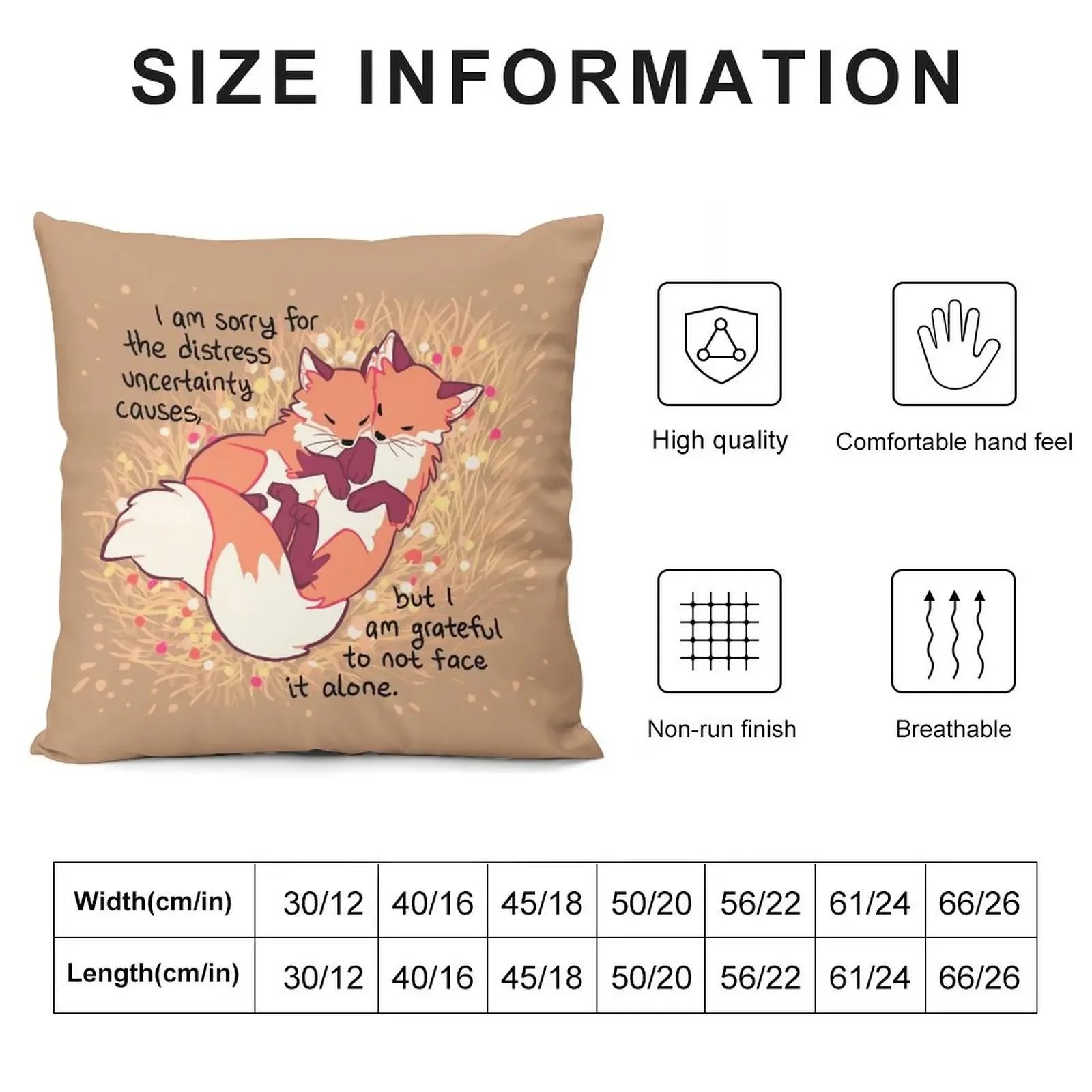 Grateful Fox Flower Cuddles Throw Pillow bed pillows pillow cover christmas Decorative Cover For Living Room pillow