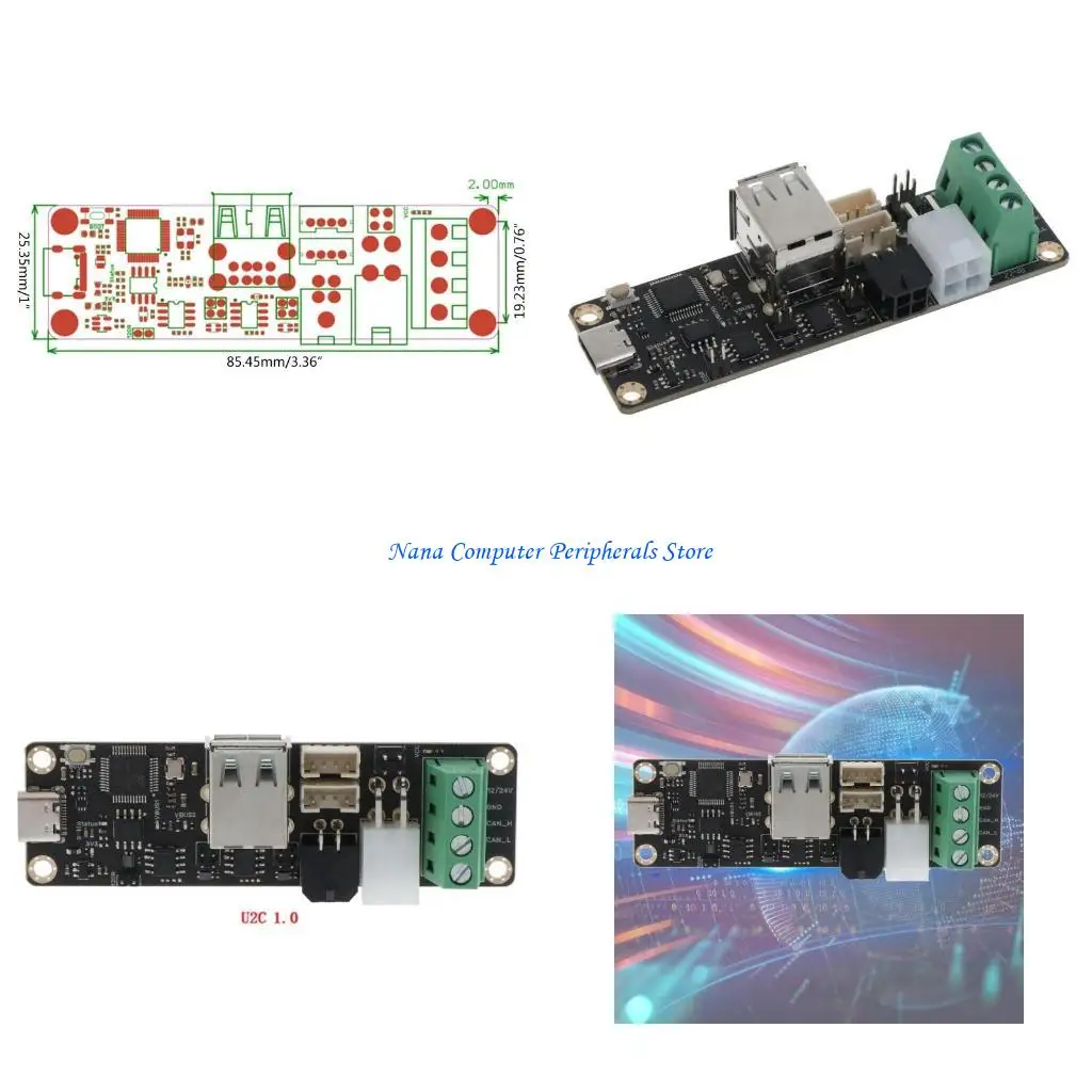 Модуль F68C U2C для 3D-принтера Rspberry EBB36 EBB42 3D-печати имеет CAN-интерфейс