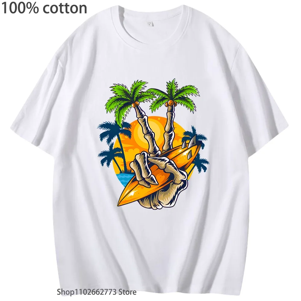

Men's T-shirts Surfer Paradise T Shirts 100% Cotton Clothes Women Men Tshirts Korean Style streetwear Cartoon Manga Graphic Tees