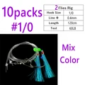 10pks 2Hooks Rig 1l0
