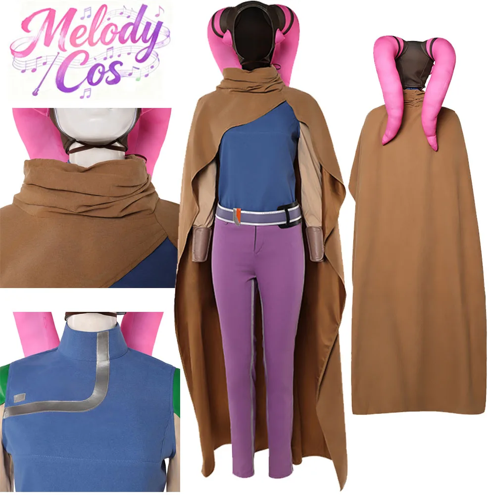 Adult Women Devon Izara Cosplay Costume 2026 Maul Movie Shadow Lord Fantasia Halloween Carnival Top Coak Hat Pants Bet Outfits