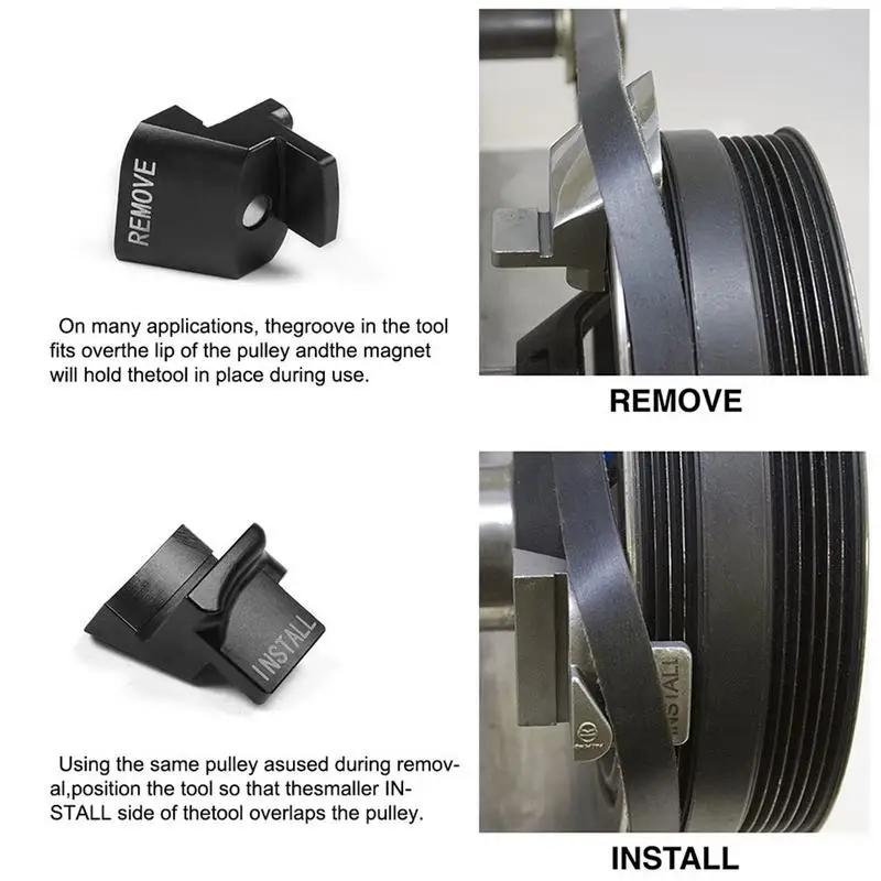스트레치 보조 벨트 제거 풀리 설치 보조 장치, 설치 도구 세트, 리브 드라이브 벨트 제거기, 리브 드라이브 벨트 제거