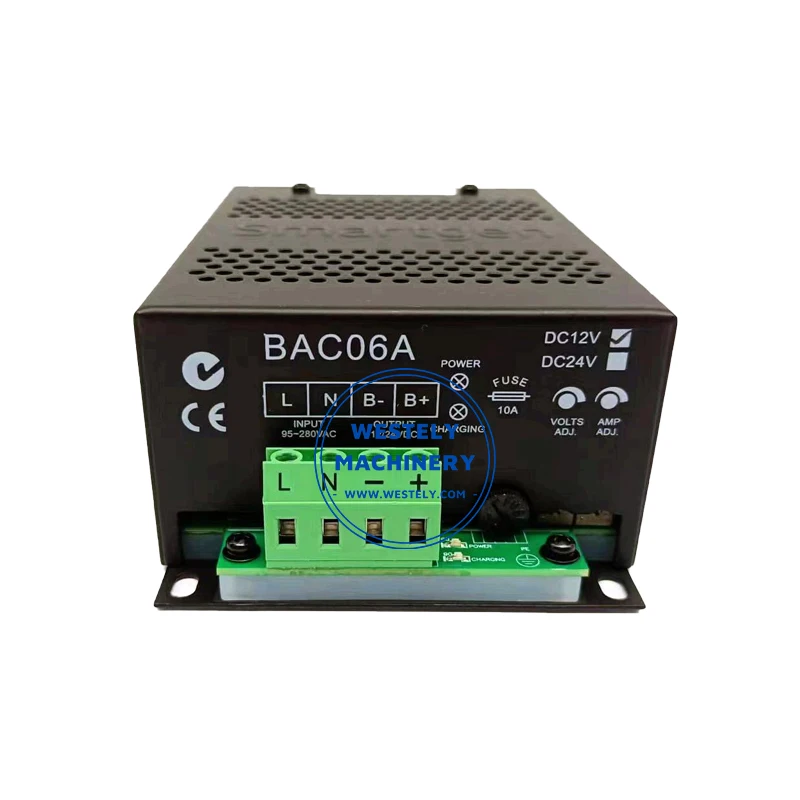 BAC06A Battery Charger BAC06A-12V 24V Original Smartgen Auto Floating charger for Diesel Generator Intelligent Float Battery