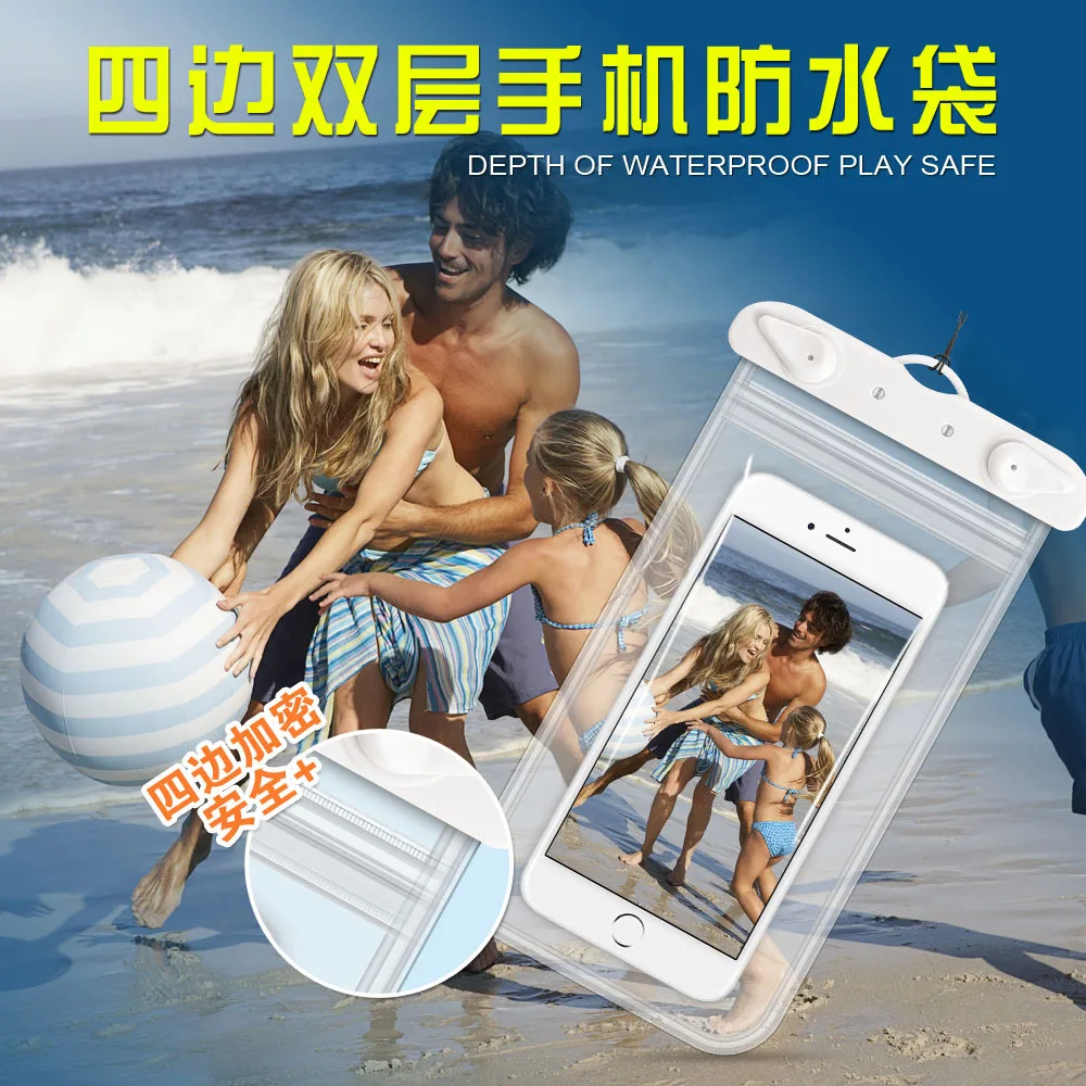 HD Touchscreen Photography Phone Waterproof Bag Large Transparent Swimming Drifting Outdoor Diving Camera Phone Waterproof Cover