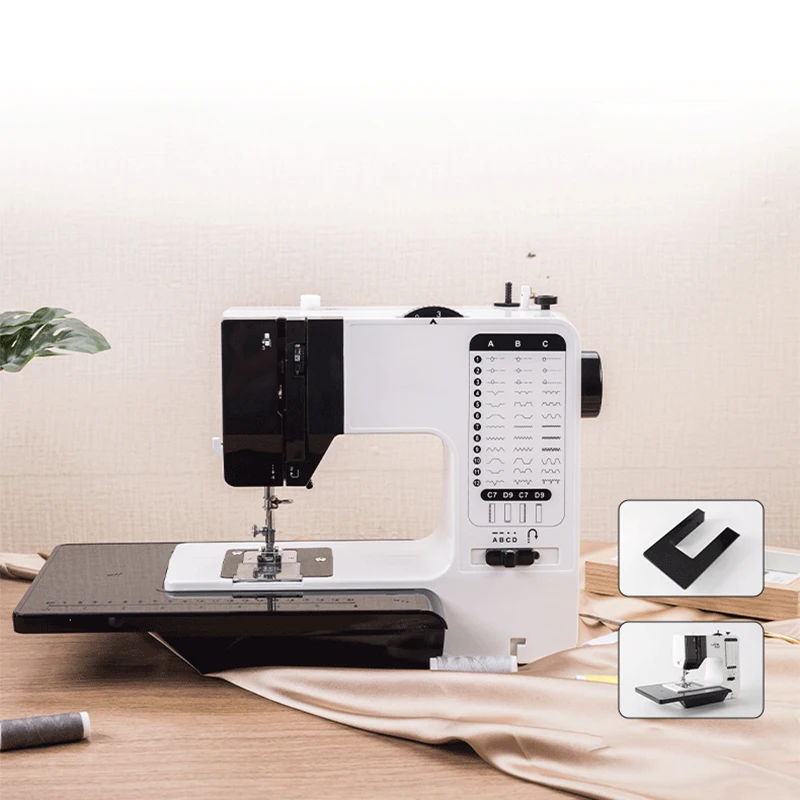 UFR-738 آلة الخياطة المحمولة مفيد صغير استبدال كوى القدم 40 غرز الاوفرلوك الحياكة بدء زر Electrec مع Ped