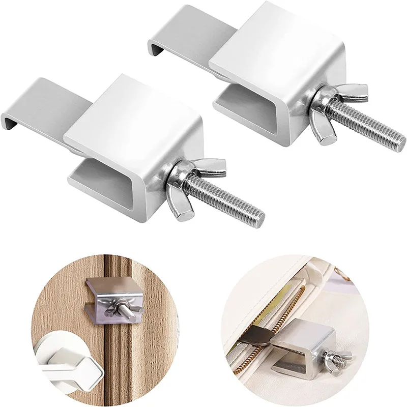 Portable Door Stopper Inoxidável Auto-Defesa Doorstop Bloqueio Viagem Anti-roubo Childproof Segurança Home Latch Hotel Door Lock