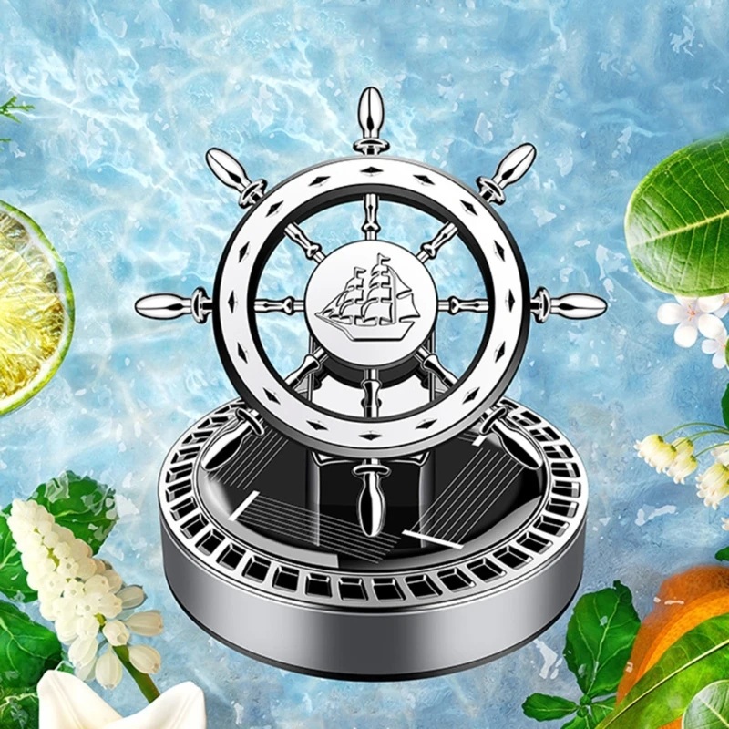 Solar Car Fragrances Spinner Solar Energy Car Air Freshener Rotating Ornament Bring Delight to Your Car Journey Gift