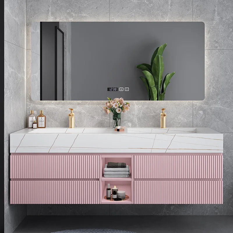

48 floating marble top bathroom vanity cabinet with sink bathroom vanity