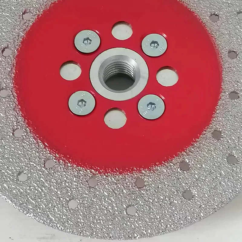 4" Diamond Grinding Disc with Flange Concrete Cutting Blade Brazed Double-sided Cutting Disc for Marble Tile Stone Saw Blade