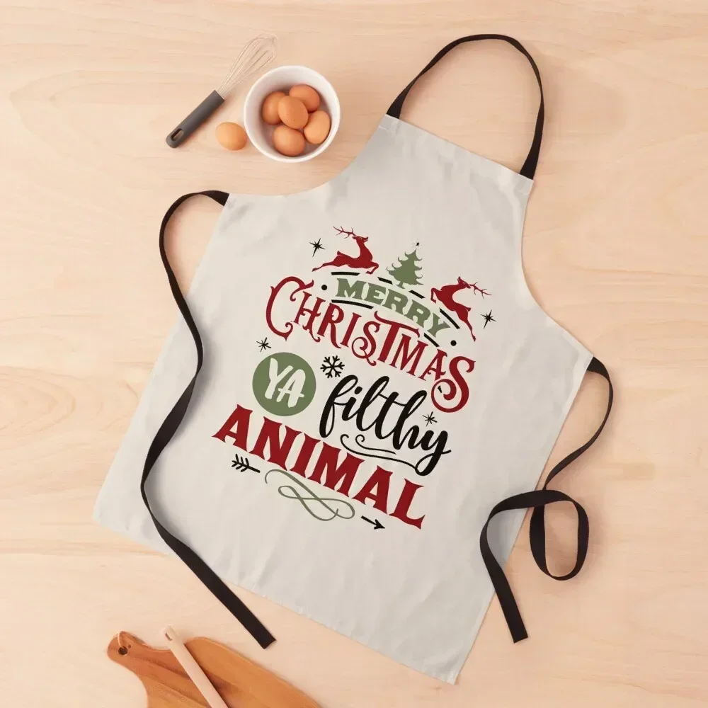 

Home Alone Merry Christmas Ya Filthy Animal Apron chef for man restaurant accessories Hairdresser Womens Dresses Apron