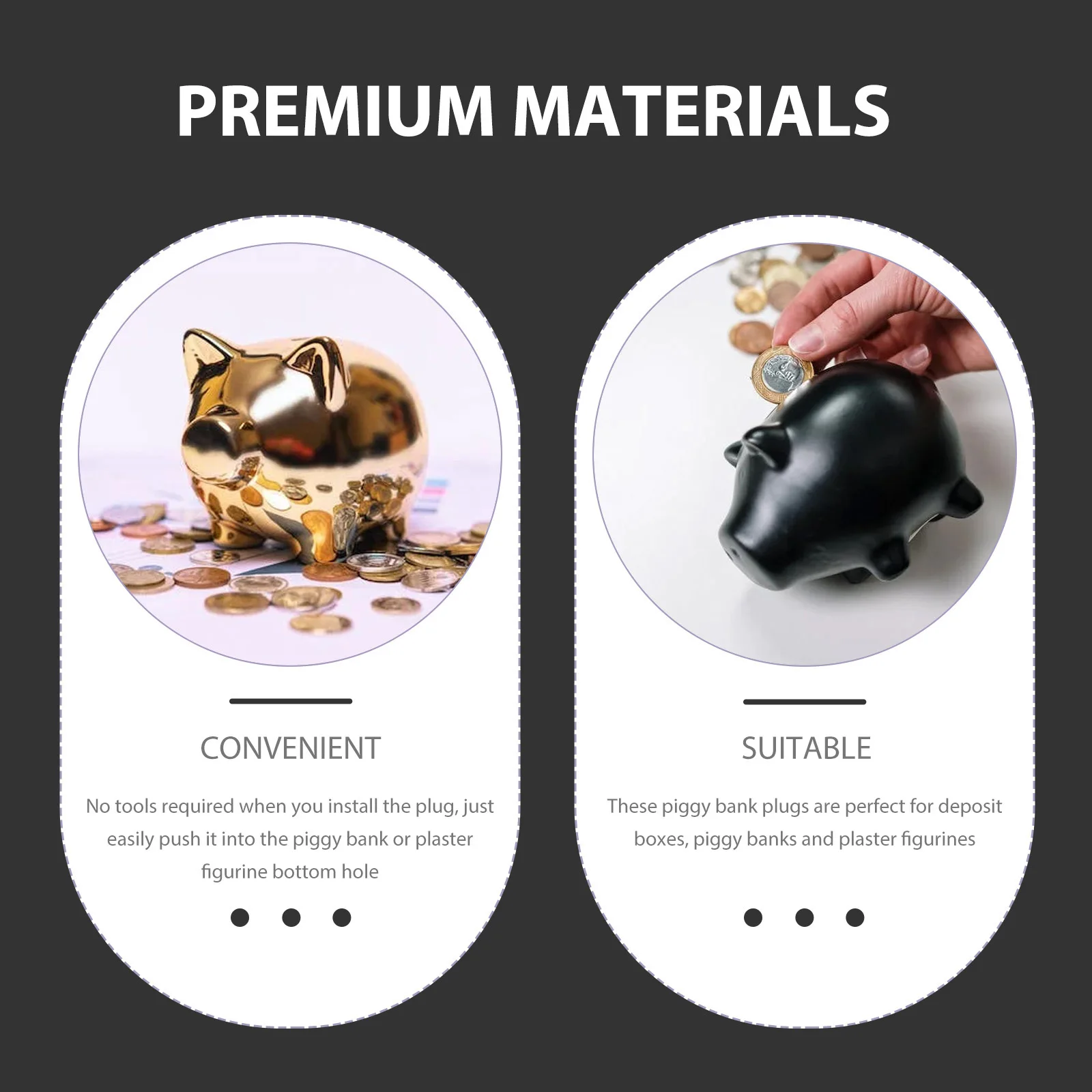 20 Stuks Spaarpot Bodem Stekkers Spaardoos Stoppers Voor Plastic Gips Deposit Dozen Duurzaam Abs Geld Pot Caps