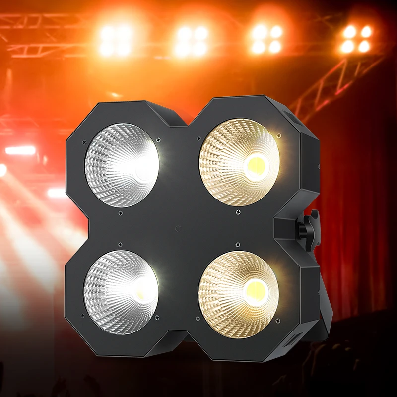 luz de audiencia led para festa olhos 4x50w branco quente e frio 2in cob dj danca discoteca musica teatro de casamento efeito de iluminacao de palco 01