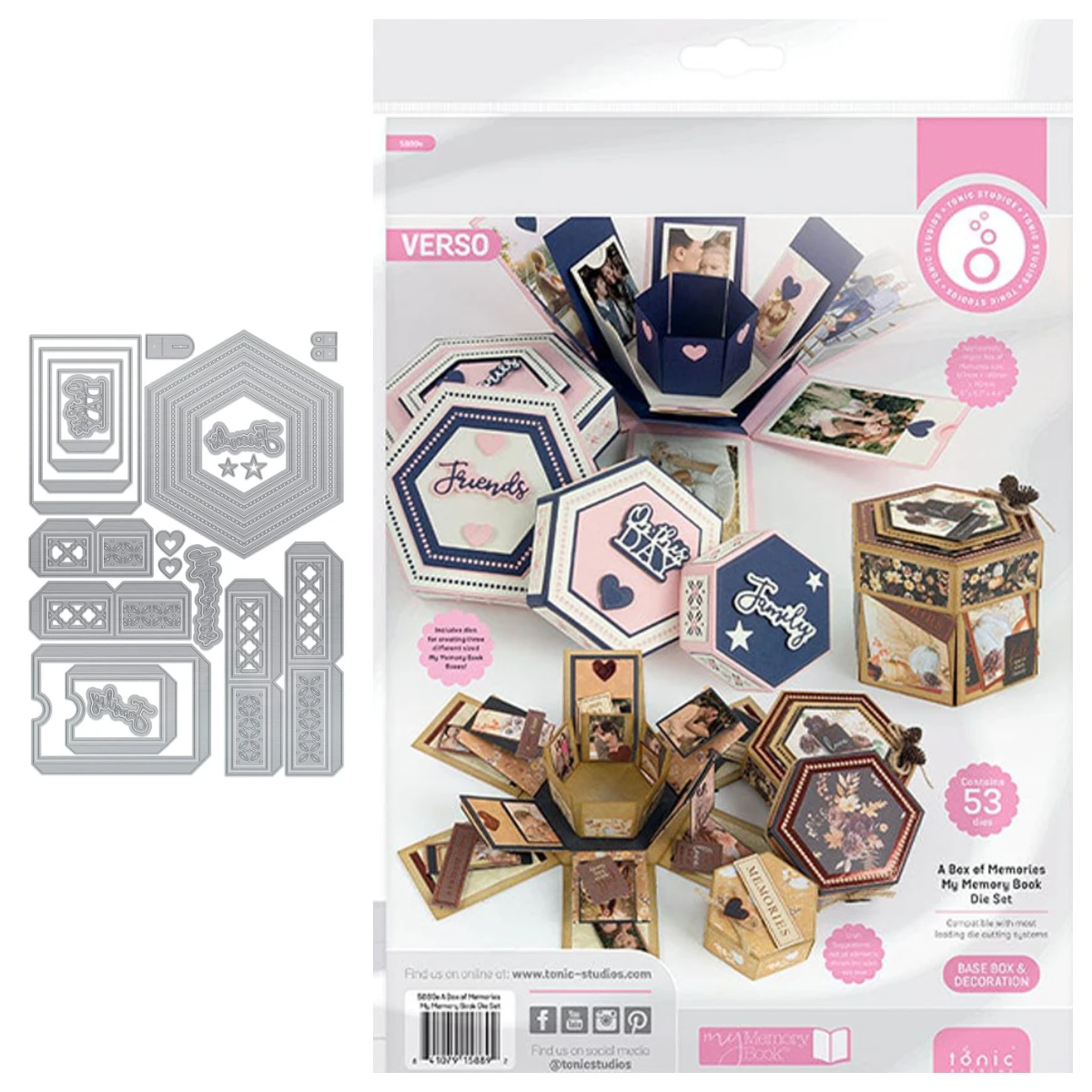 

Arrival New Christmas Metal Cutting Dies a Box of Memories Die Set DIY Embossing Scrapbooking Family Gift Box Die Cut Card Molds